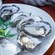 A plate of freshly shucked oysters